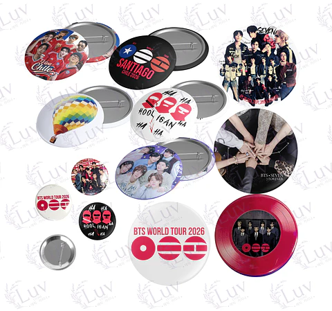Chapitas BTS OT7 | Colección Grupal