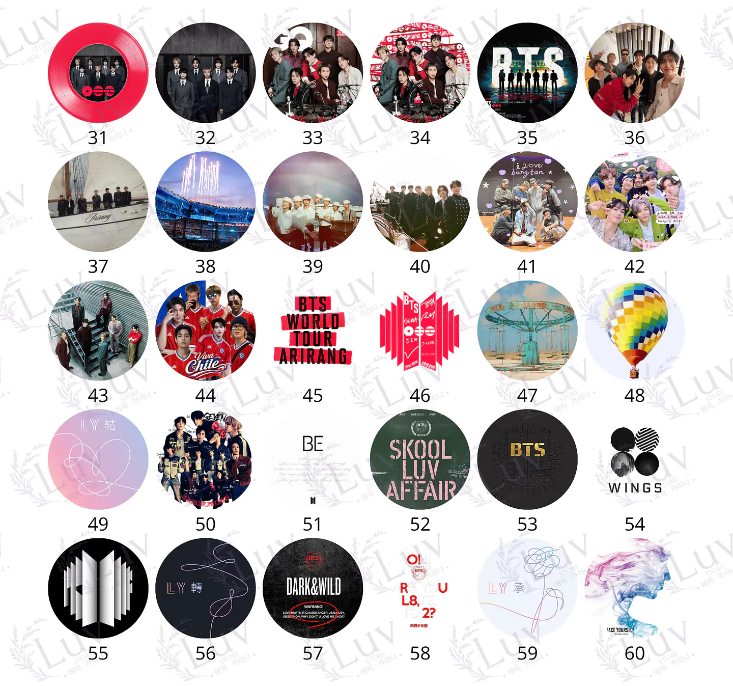 Chapitas BTS OT7 | Colección Grupal 3