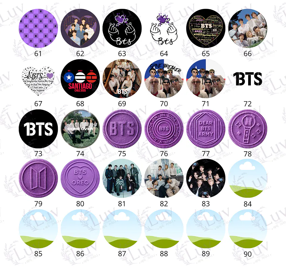 Chapitas BTS OT7 | Colección Grupal 4