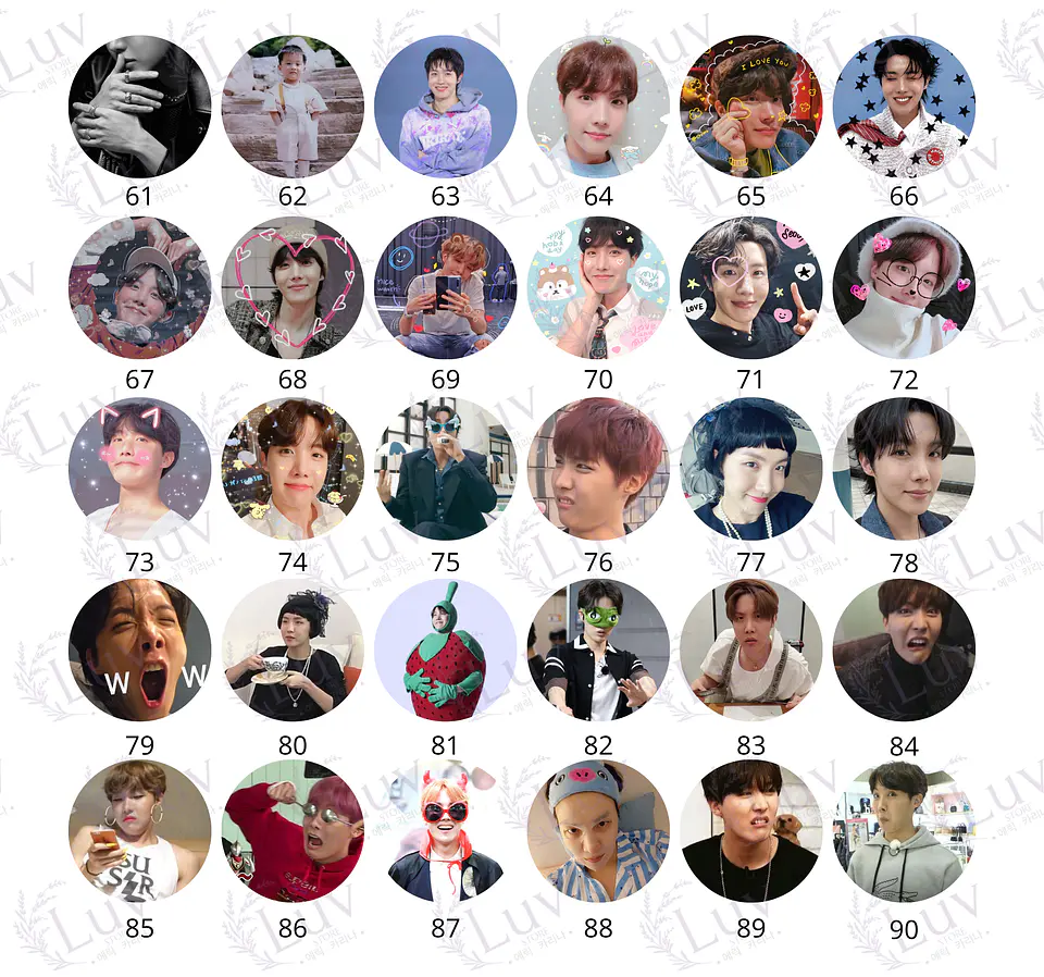 Chapitas J-Hope BTS | Colección Hoseok 4