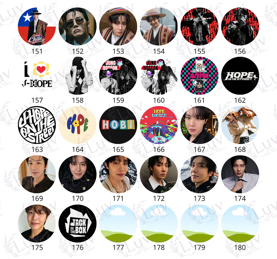Chapitas J-Hope BTS | Colección Hoseok 7
