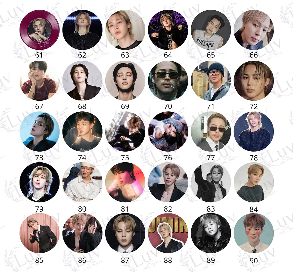 Chapitas Jimin BTS | Colección Park Jimin 4