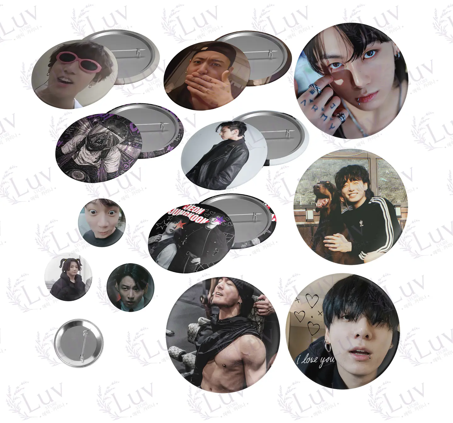 Chapitas Jungkook BTS | Colección Jungkook 1