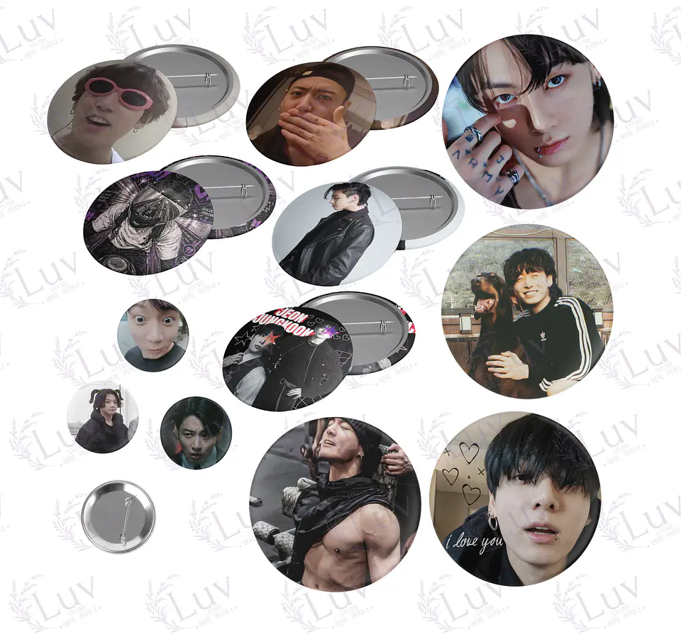 Chapitas Jungkook BTS | Colección Jungkook 1