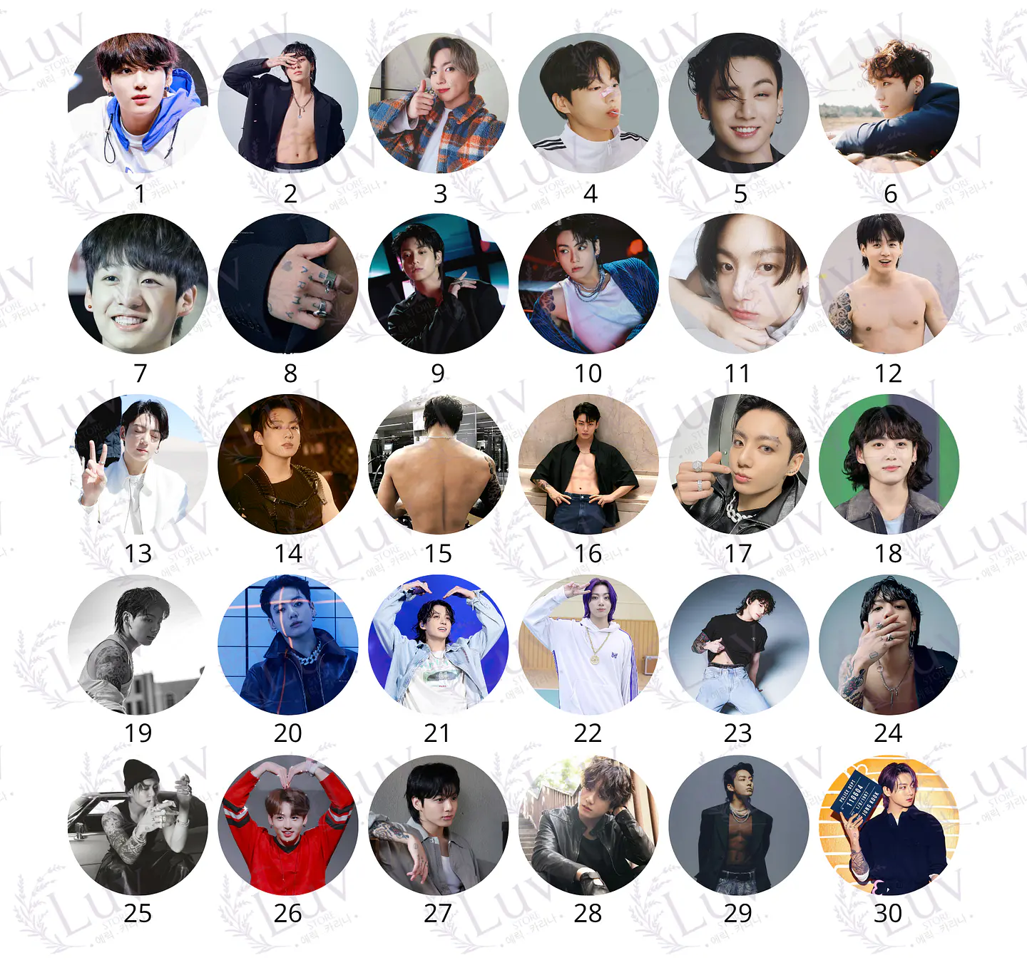 Chapitas Jungkook BTS | Colección Jungkook 2