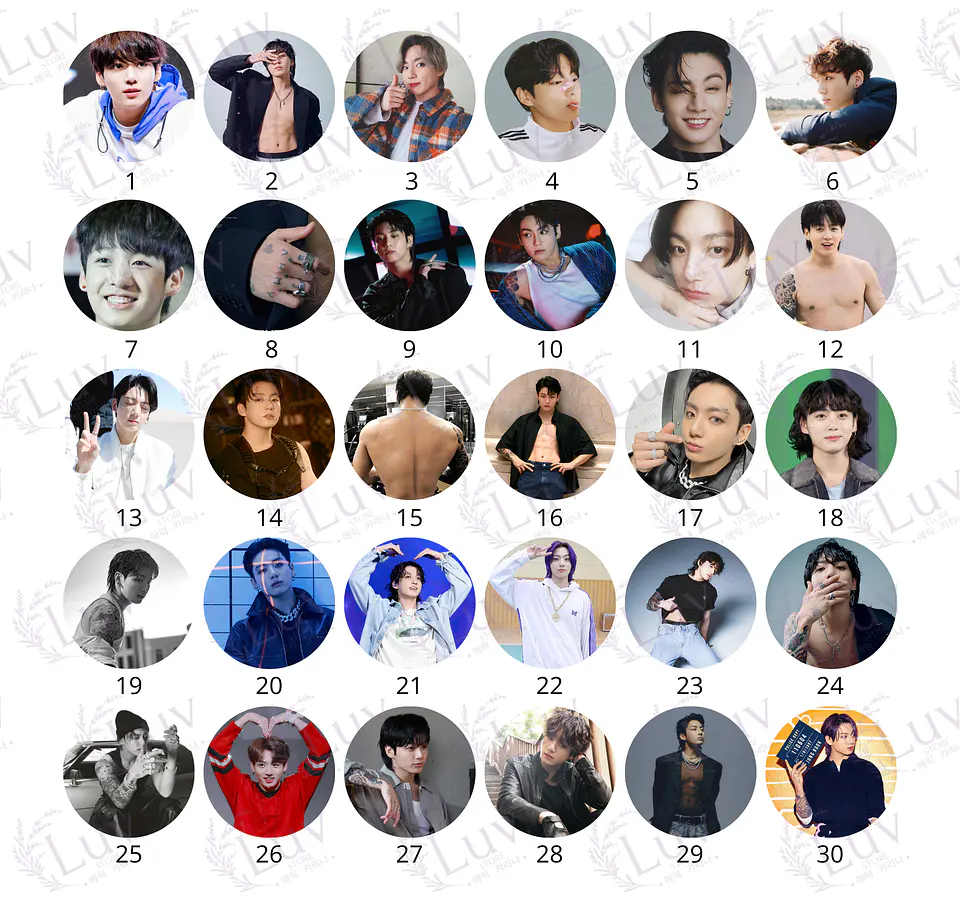 Chapitas Jungkook BTS | Colección Jungkook 2