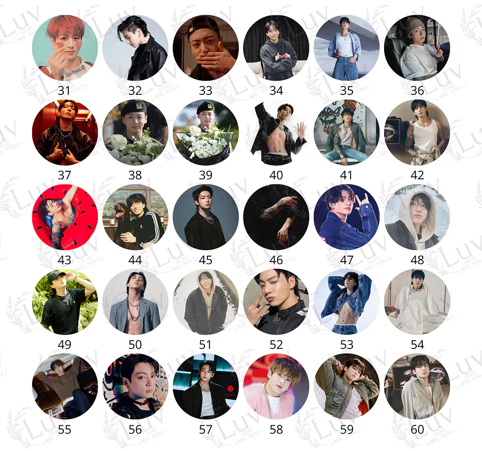 Chapitas Jungkook BTS | Colección Jungkook 3