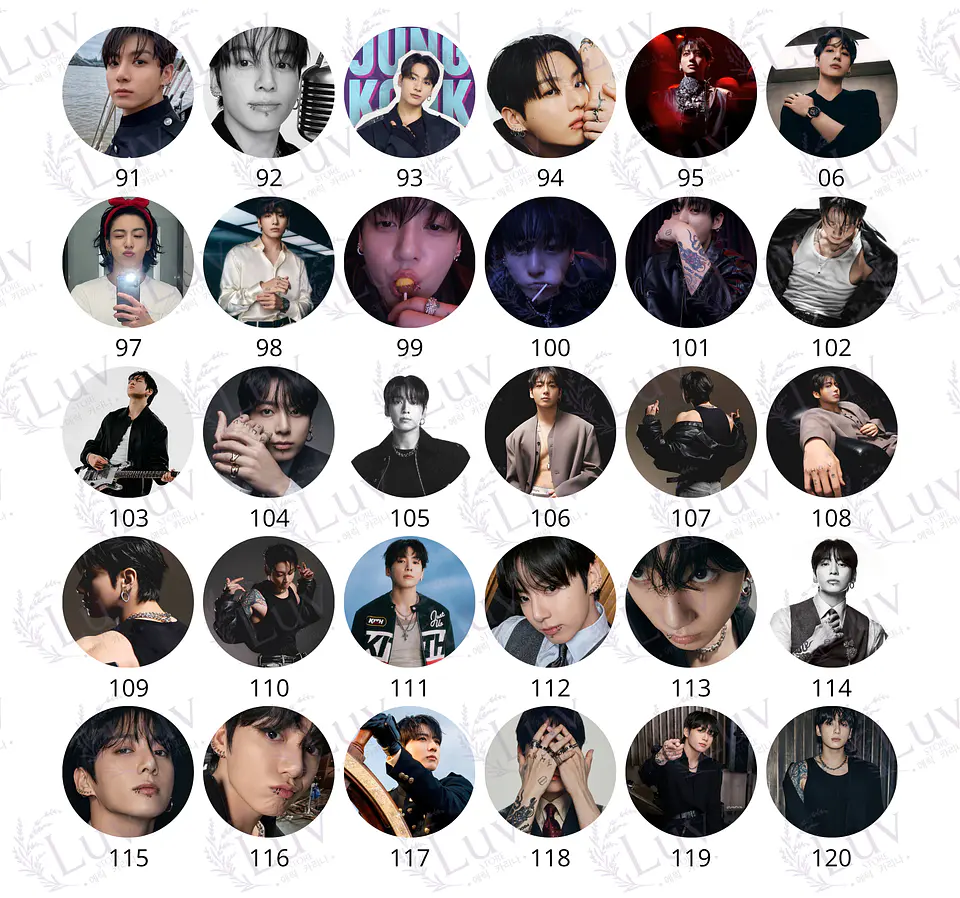 Chapitas Jungkook BTS | Colección Jungkook 5