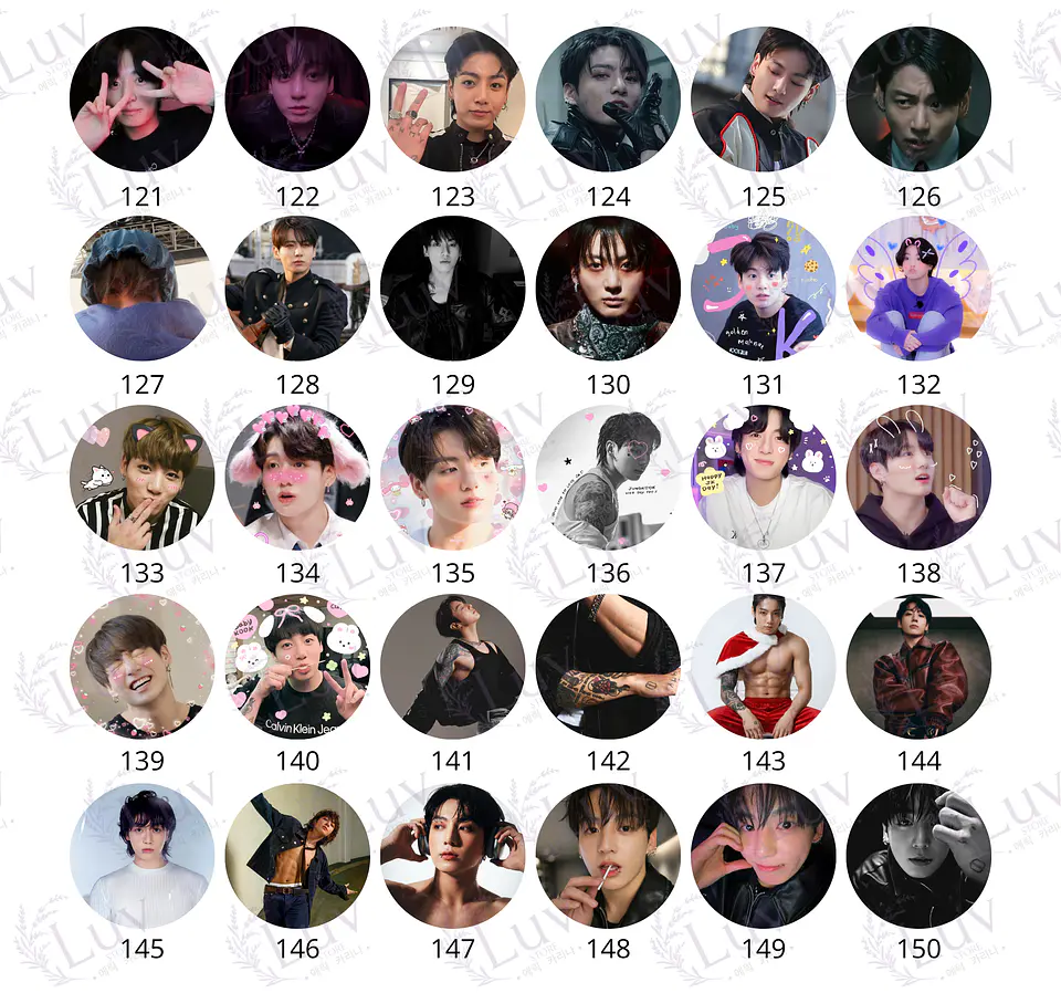 Chapitas Jungkook BTS | Colección Jungkook 6