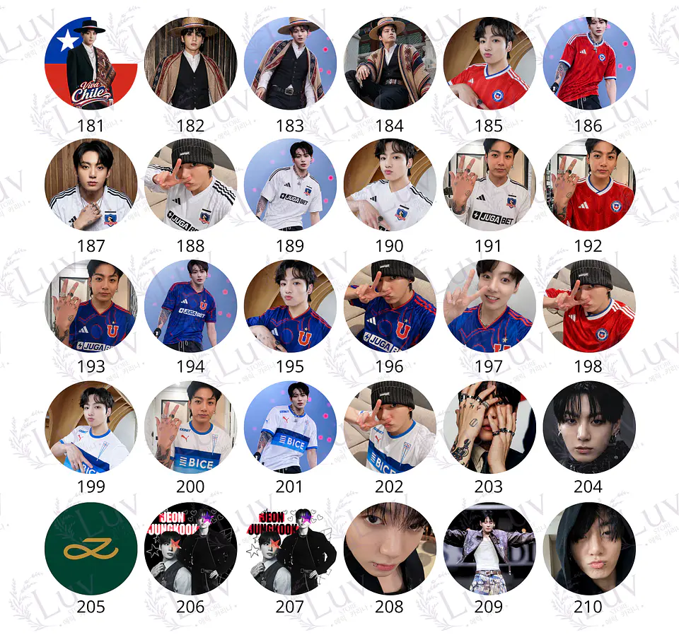 Chapitas Jungkook BTS | Colección Jungkook 8