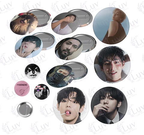 Chapitas V BTS | Colección Taehyung