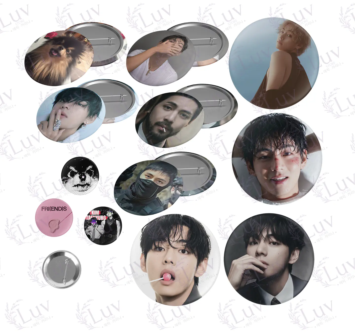 Chapitas V BTS | Colección Taehyung 1