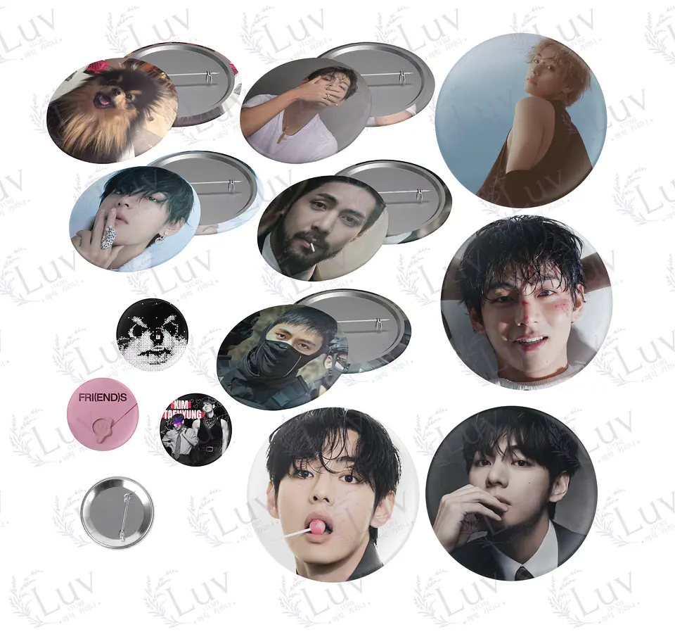 Chapitas V BTS | Colección Taehyung 1