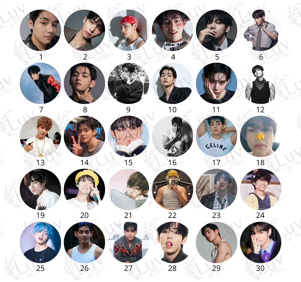 Chapitas V BTS | Colección Taehyung 3