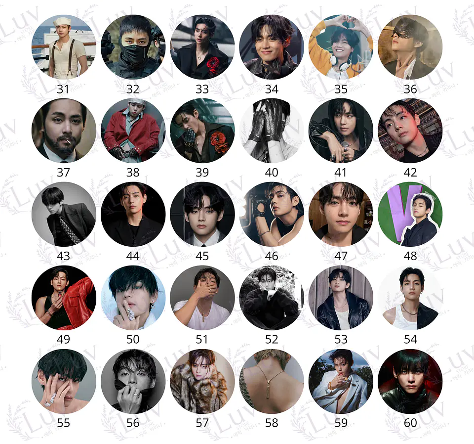 Chapitas V BTS | Colección Taehyung 4