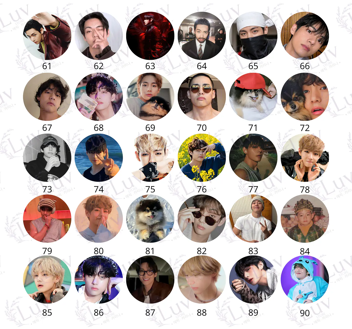 Chapitas V BTS | Colección Taehyung 5