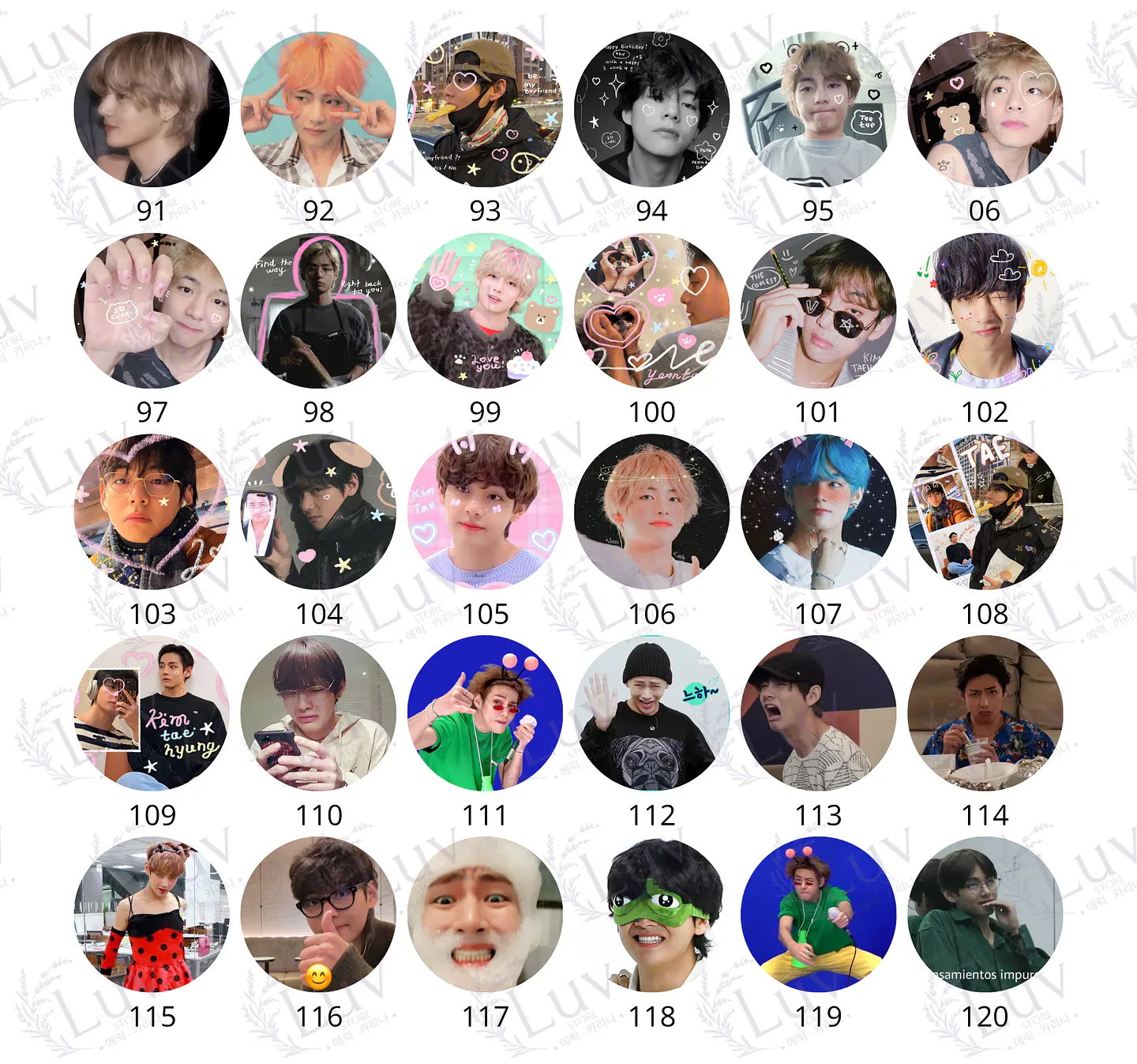 Chapitas V BTS | Colección Taehyung 6