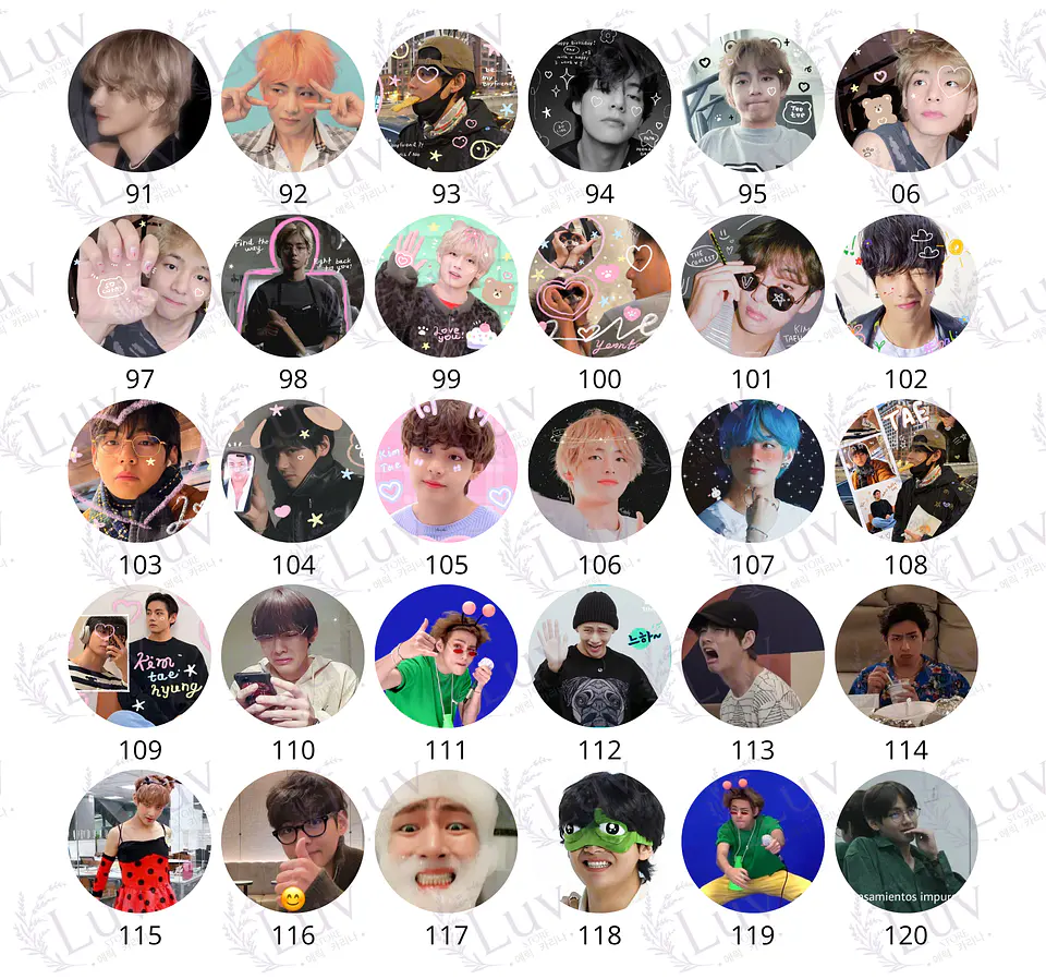 Chapitas V BTS | Colección Taehyung 6