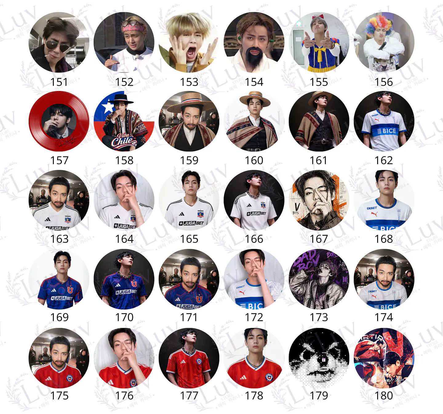 Chapitas V BTS | Colección Taehyung 7