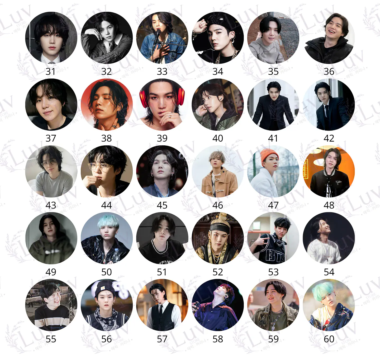 Chapitas SUGA BTS | Colección Yoongi 3