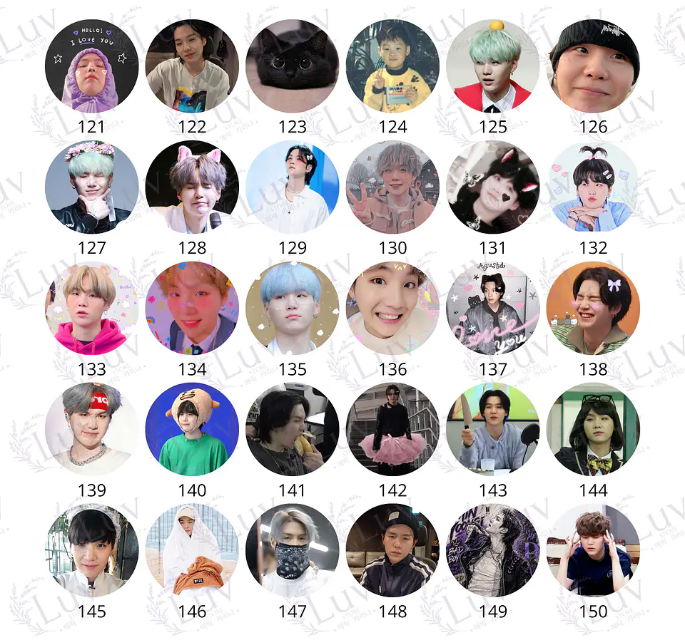 Chapitas SUGA BTS | Colección Yoongi 6