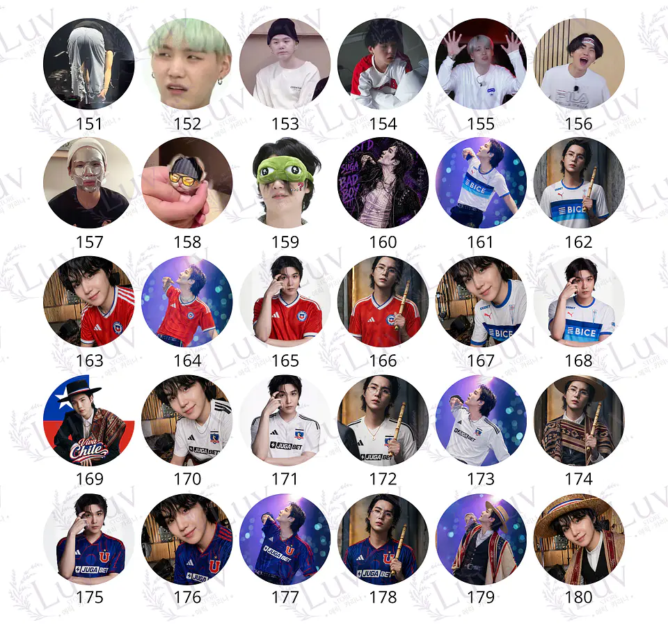 Chapitas SUGA BTS | Colección Yoongi 7