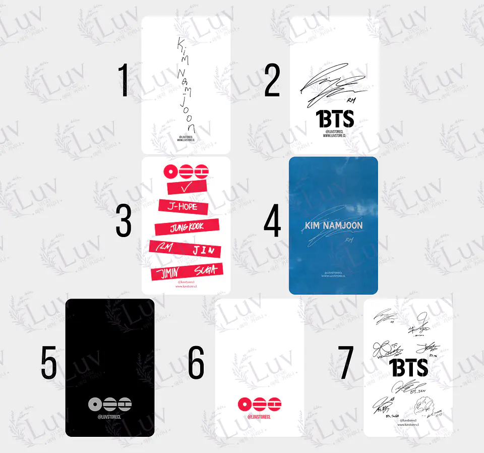 Photocard Namjoon RM BTS Fanmade – Elige tu diseño 6