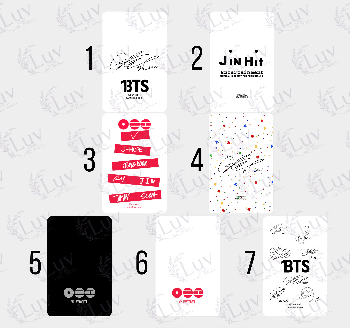 Photocard Jin BTS Fanmade – Elige tu diseño 7
