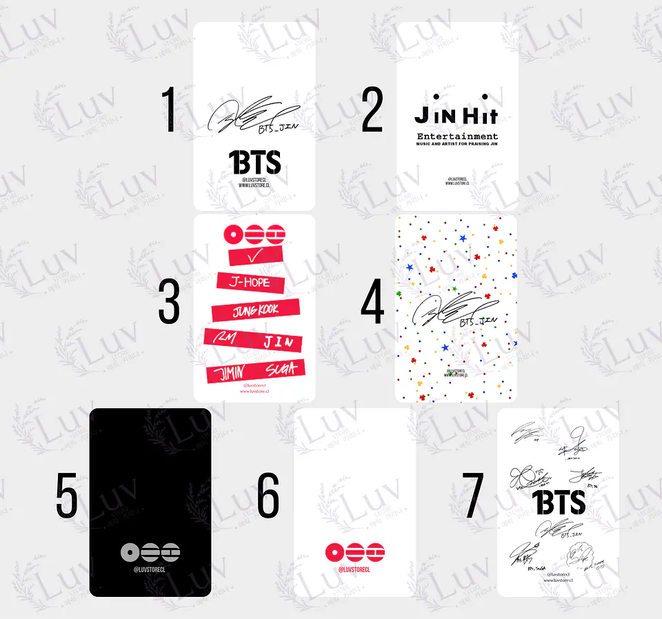Photocard Jin BTS Fanmade – Elige tu diseño 7