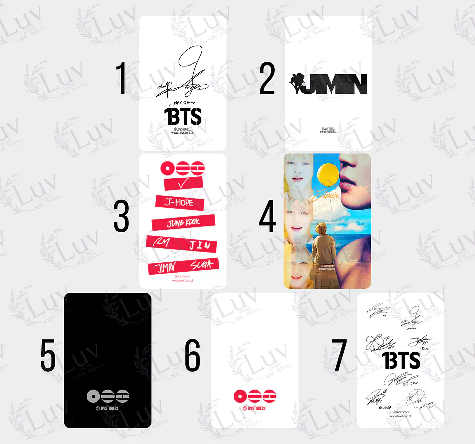 Photocard Jimin BTS Fanmade – Elige tu diseño 7