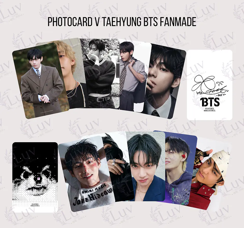 Photocard  V Taehyung BTS Fanmade – Elige tu diseño 1
