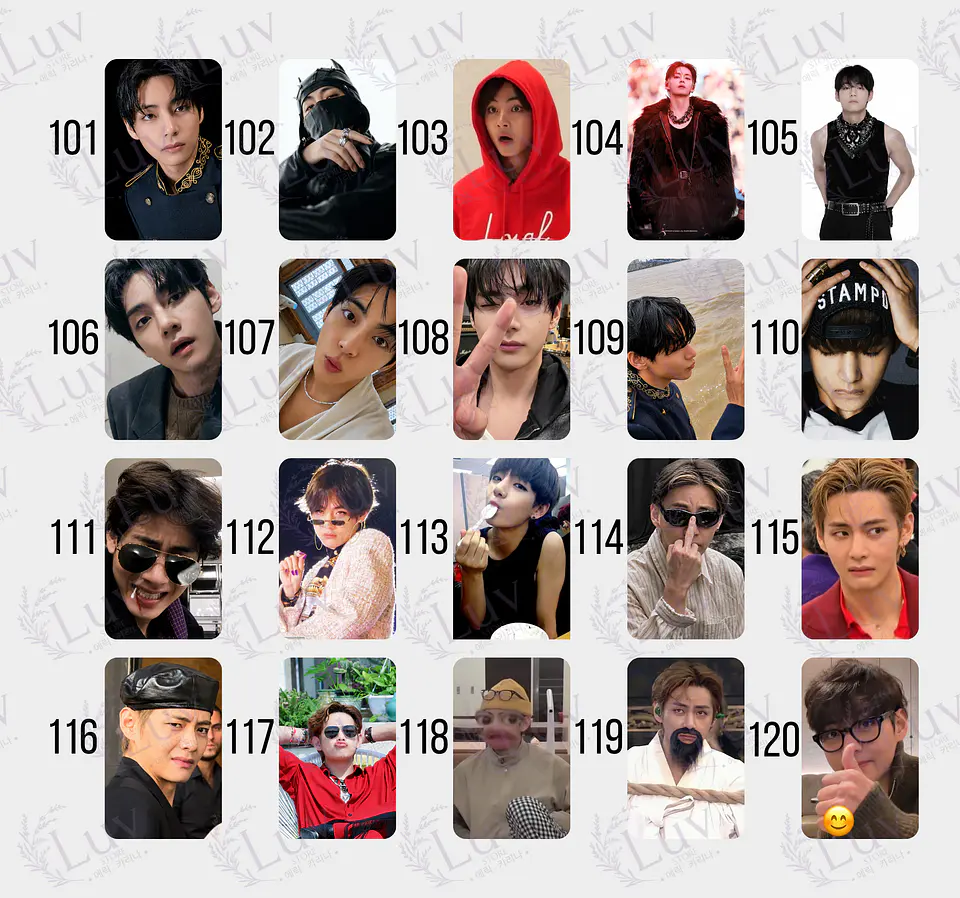 Photocard  V Taehyung BTS Fanmade – Elige tu diseño 7