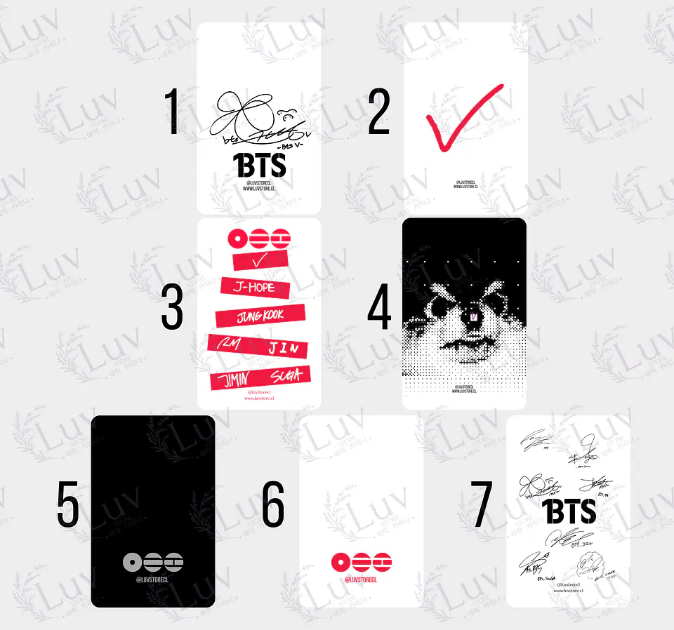 Photocard  V Taehyung BTS Fanmade – Elige tu diseño 8