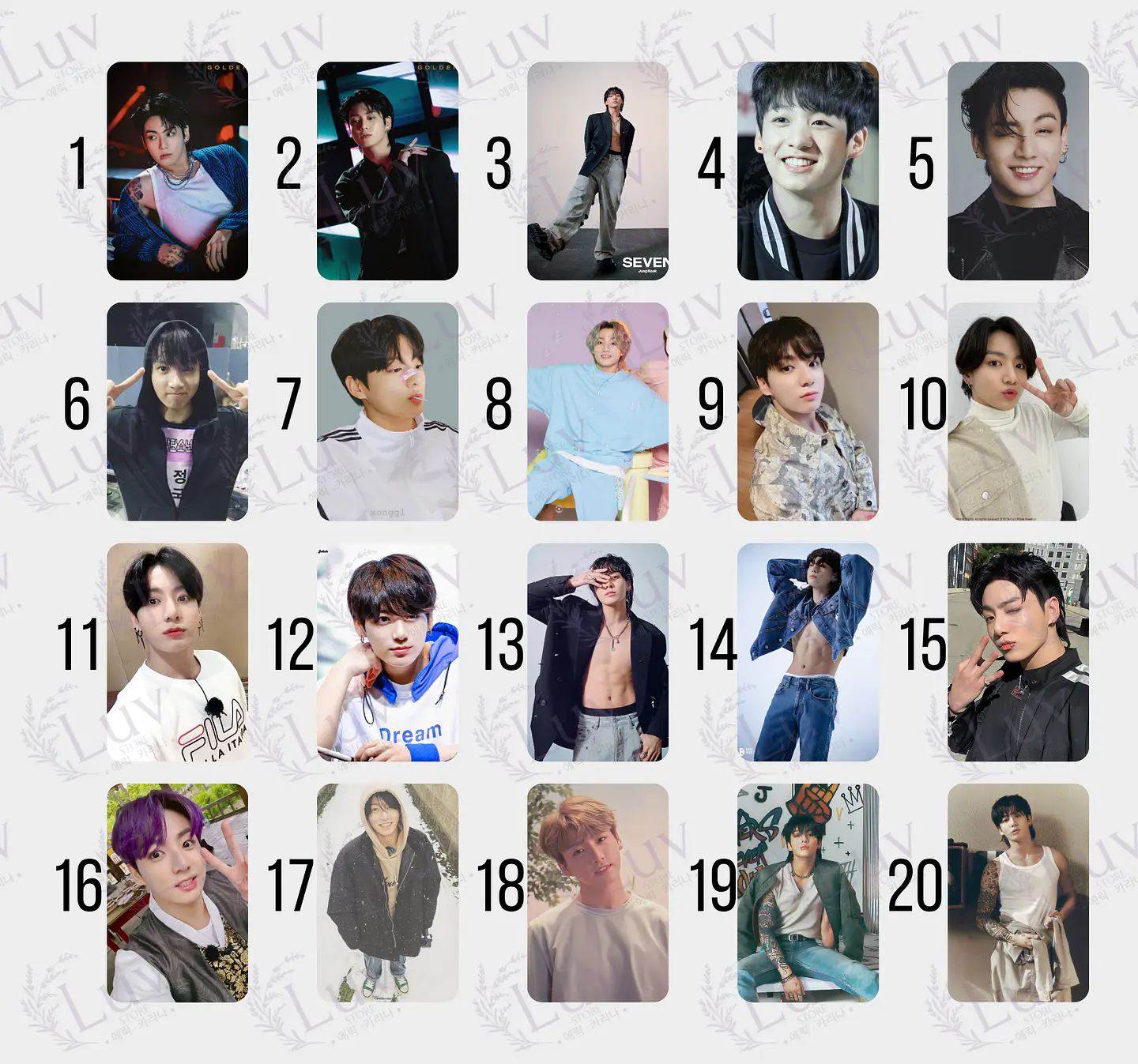 Photocard Jungkook JK BTS Fanmade – Elige tu diseño 2