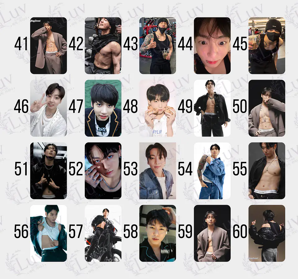 Photocard Jungkook JK BTS Fanmade – Elige tu diseño 4