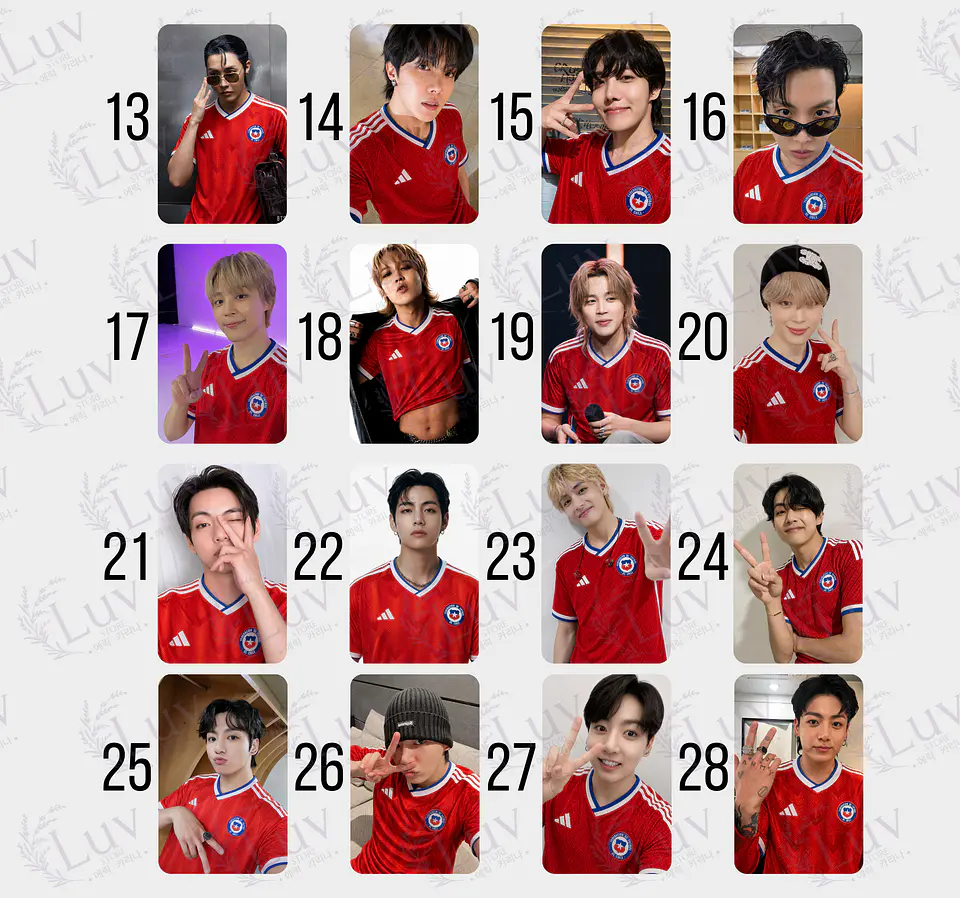 Photocards BTS Selección Chilena 2