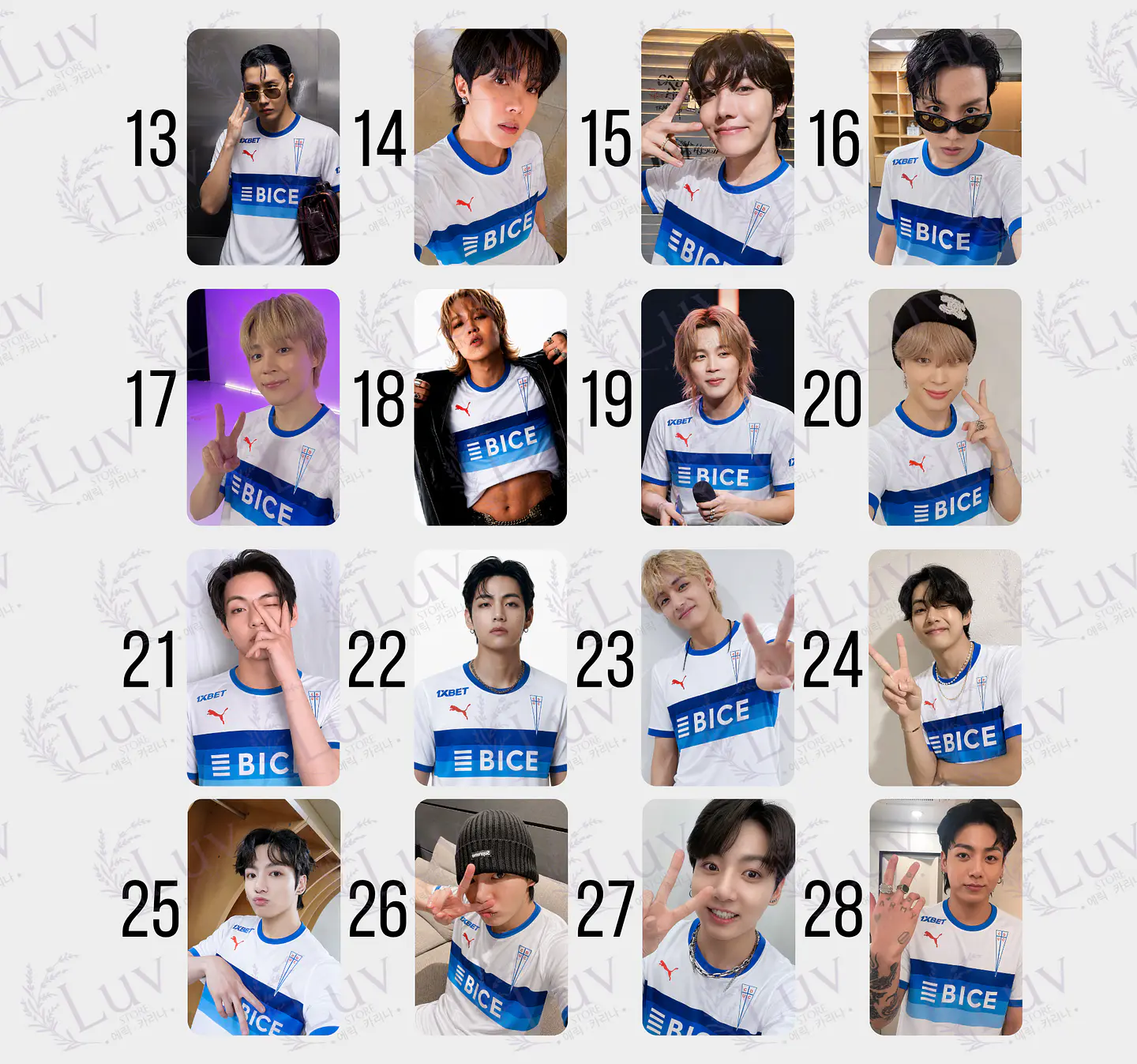 Photocards BTS Universidad Catolica 2
