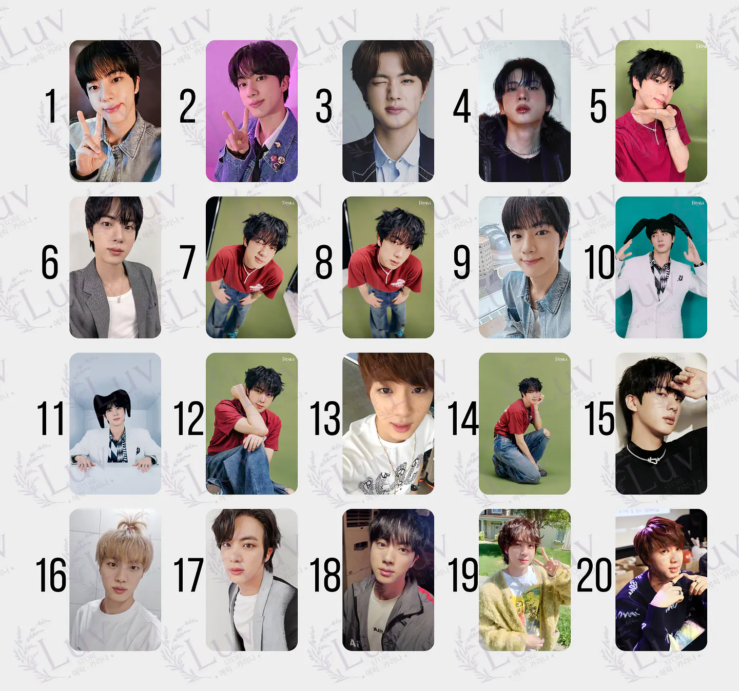 Photocard Jin BTS Fanmade 2