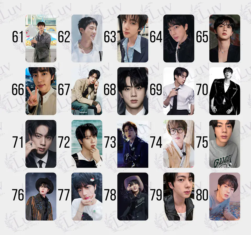 Photocard Jin BTS Fanmade 5