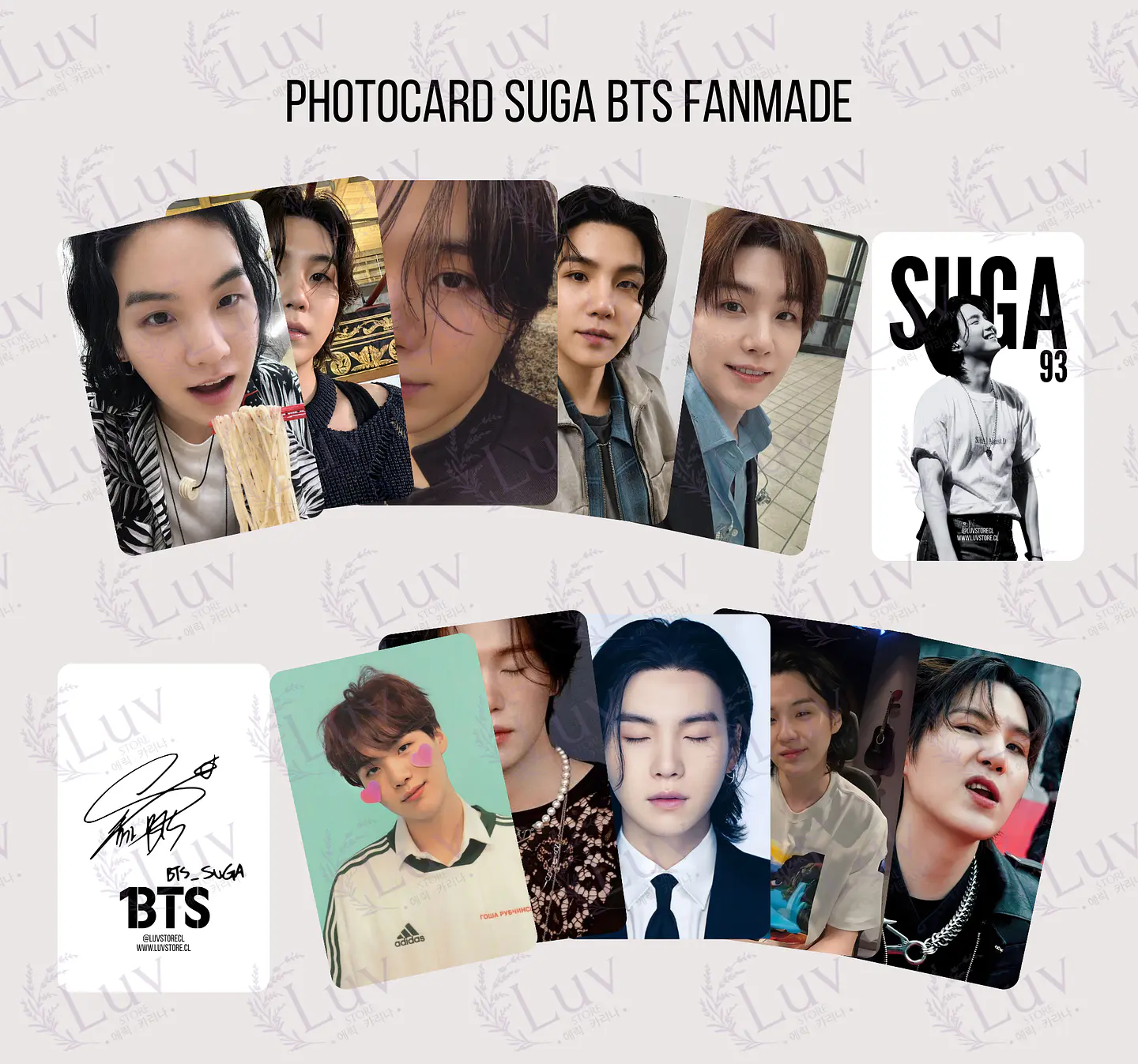 Photocard Yoongi SUGA BTS Fanmade 1
