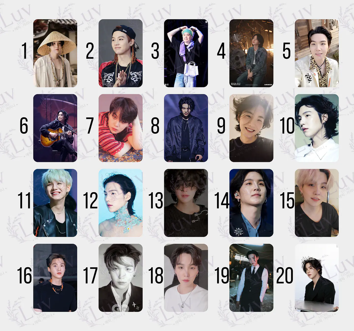 Photocard Yoongi SUGA BTS Fanmade 2