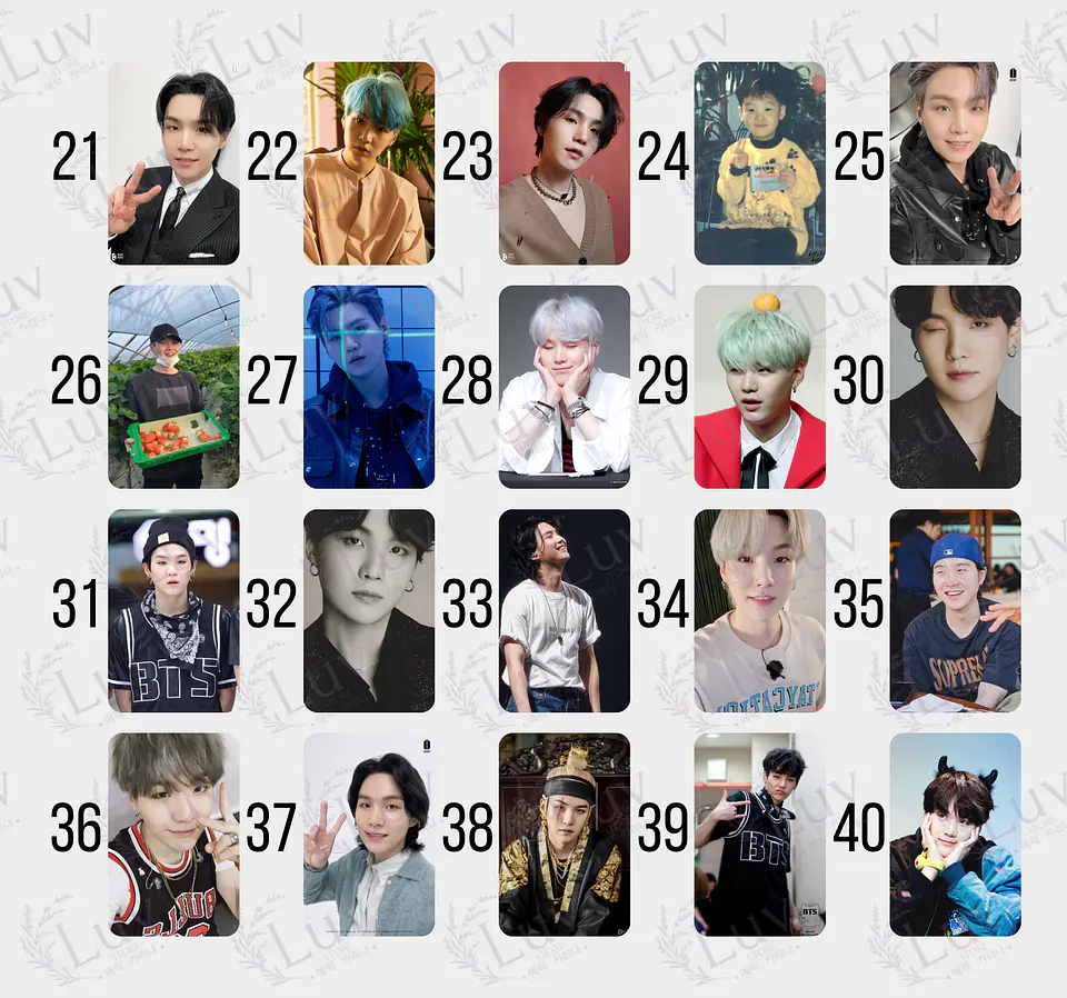 Photocard Yoongi SUGA BTS Fanmade 3