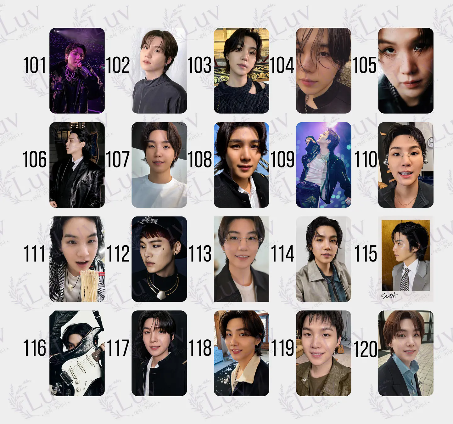 Photocard Yoongi SUGA BTS Fanmade 7