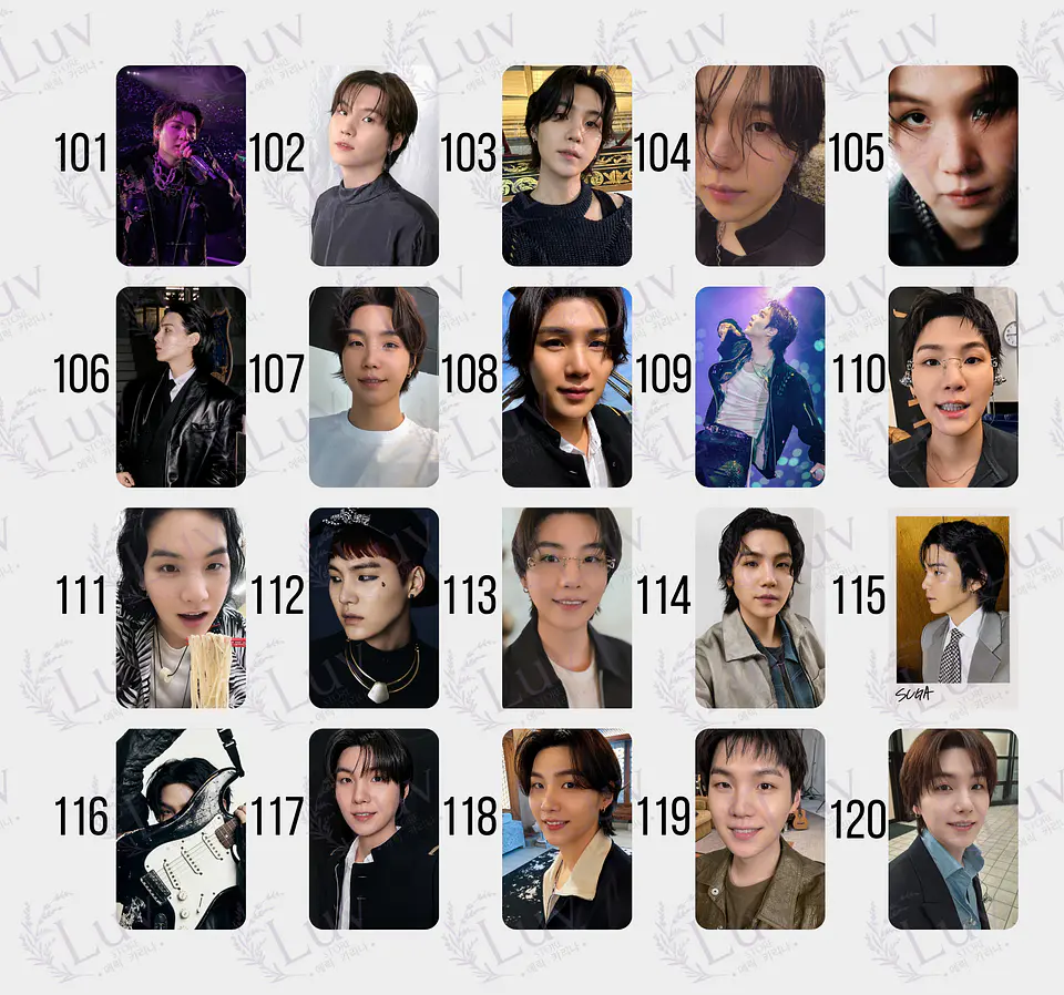 Photocard Yoongi SUGA BTS Fanmade 7
