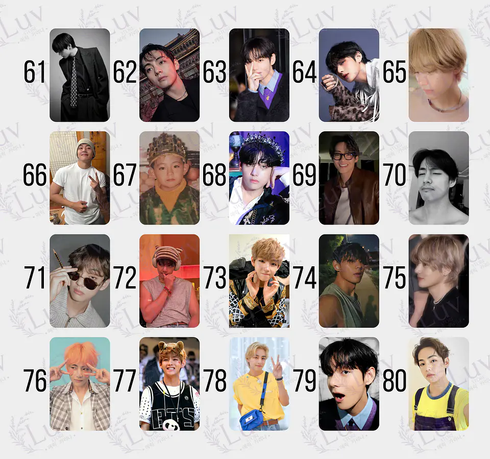 Photocard  V Taehyung BTS Fanmade  5