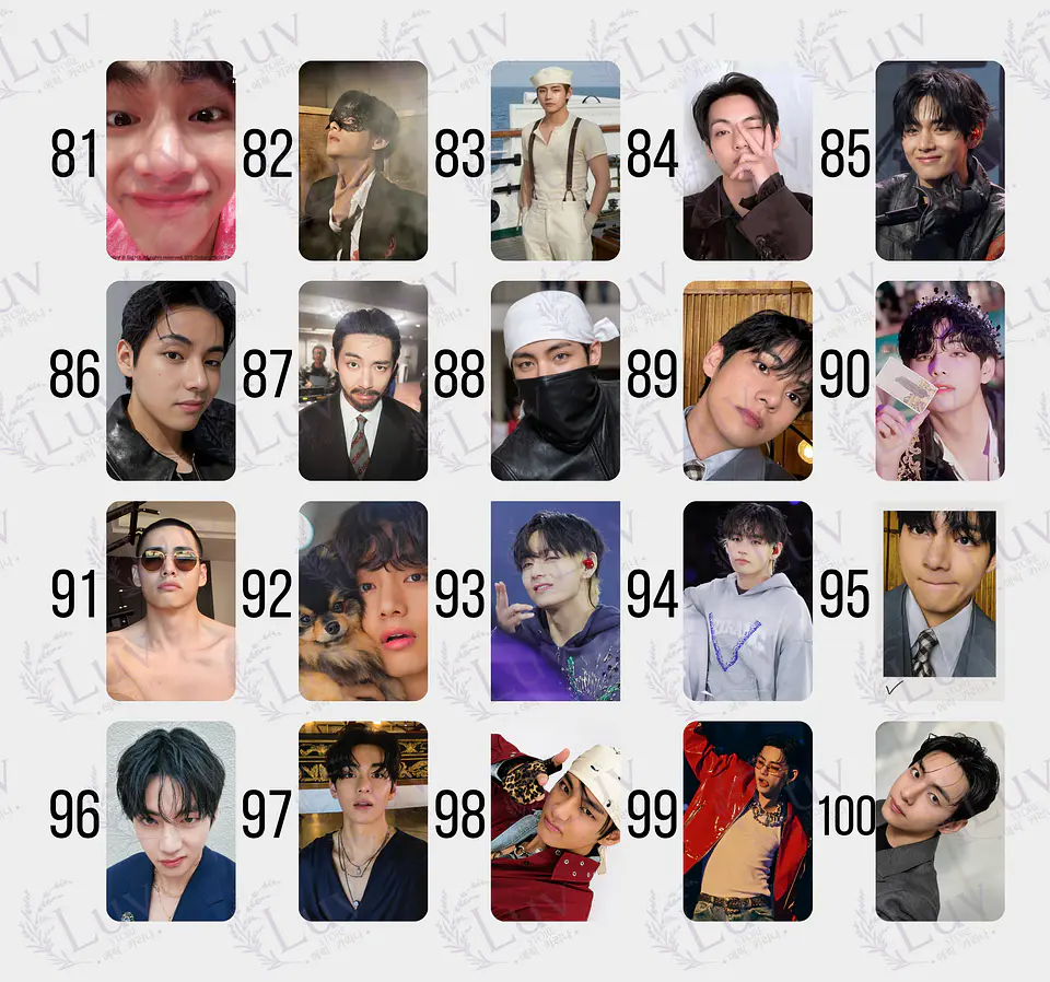 Photocard  V Taehyung BTS Fanmade  6