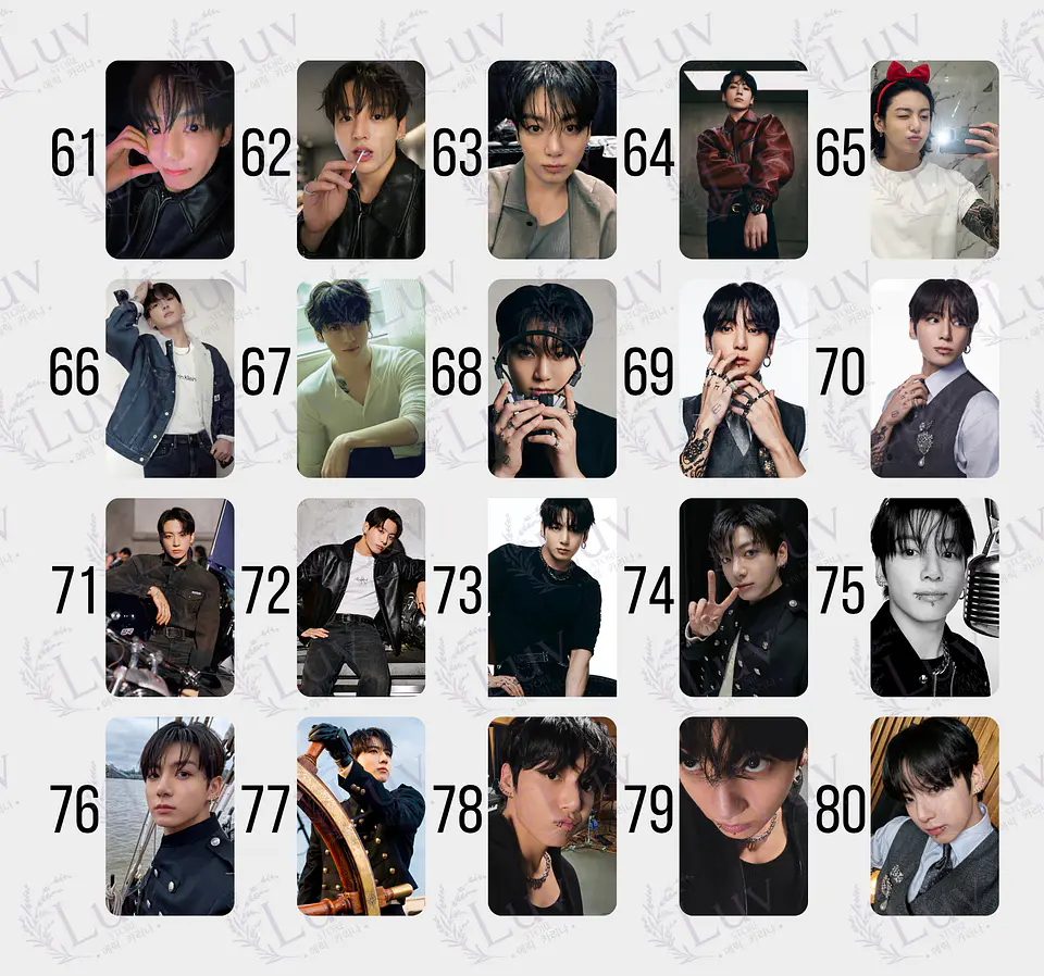 Photocard Jungkook JK BTS Fanmade  5