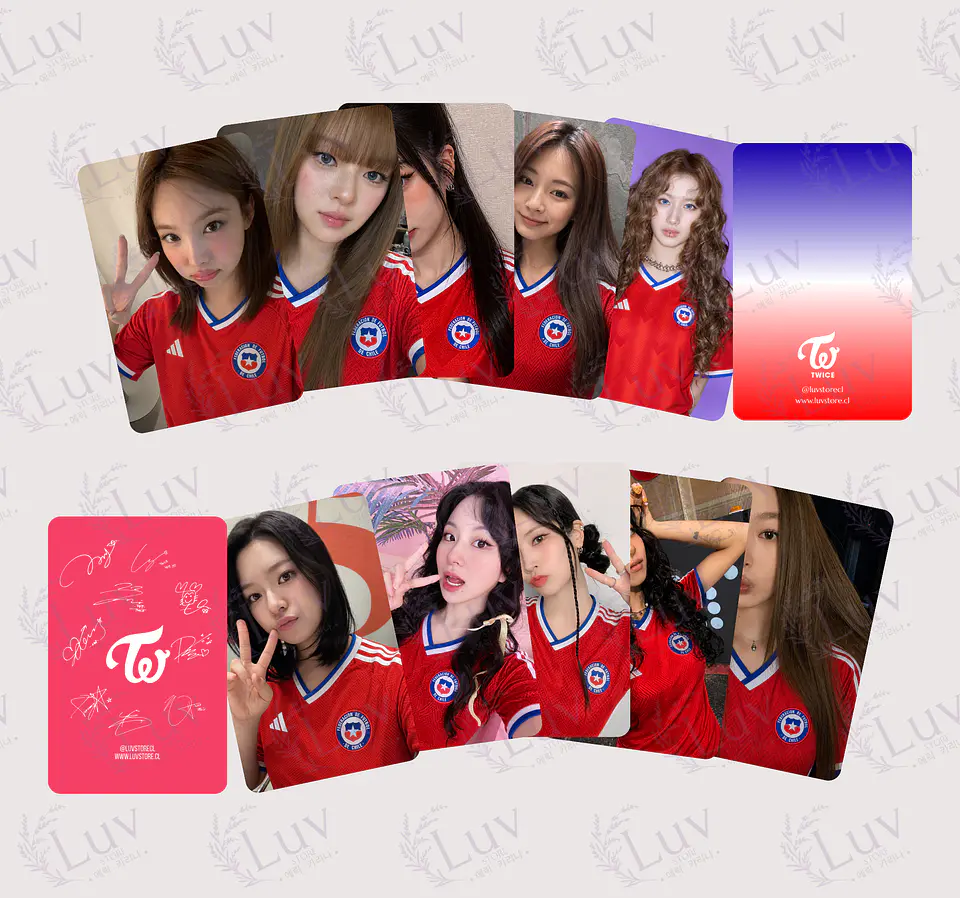 Photocards Twice Selección Chilena 1