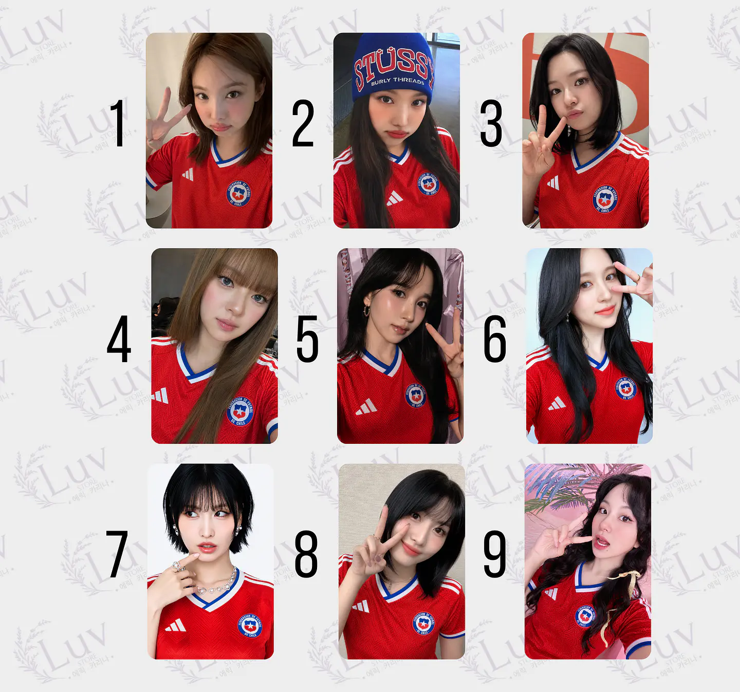Photocards Twice Selección Chilena 2