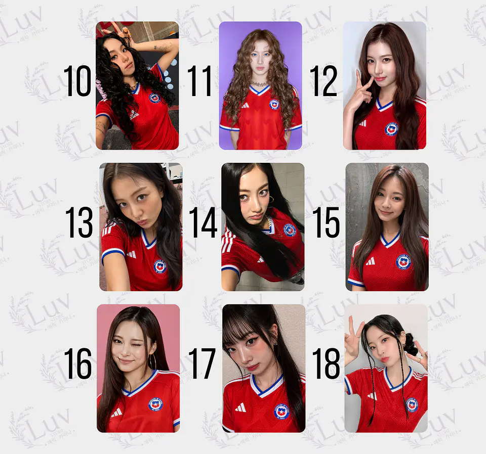 Photocards Twice Selección Chilena 3